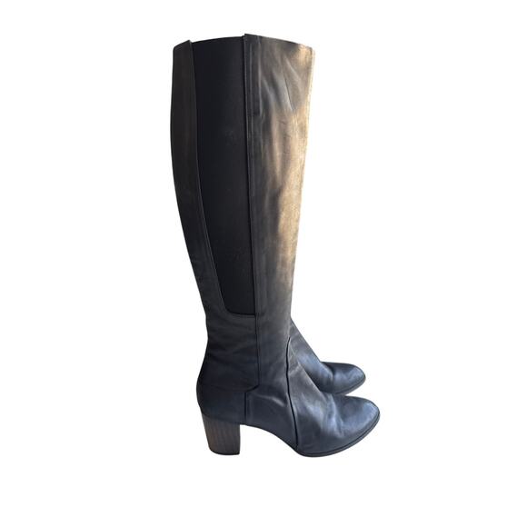 Coclico Knee High Black Block Heel Boots Size 38.5 / US 8-8.5 - Picture 2 of 9